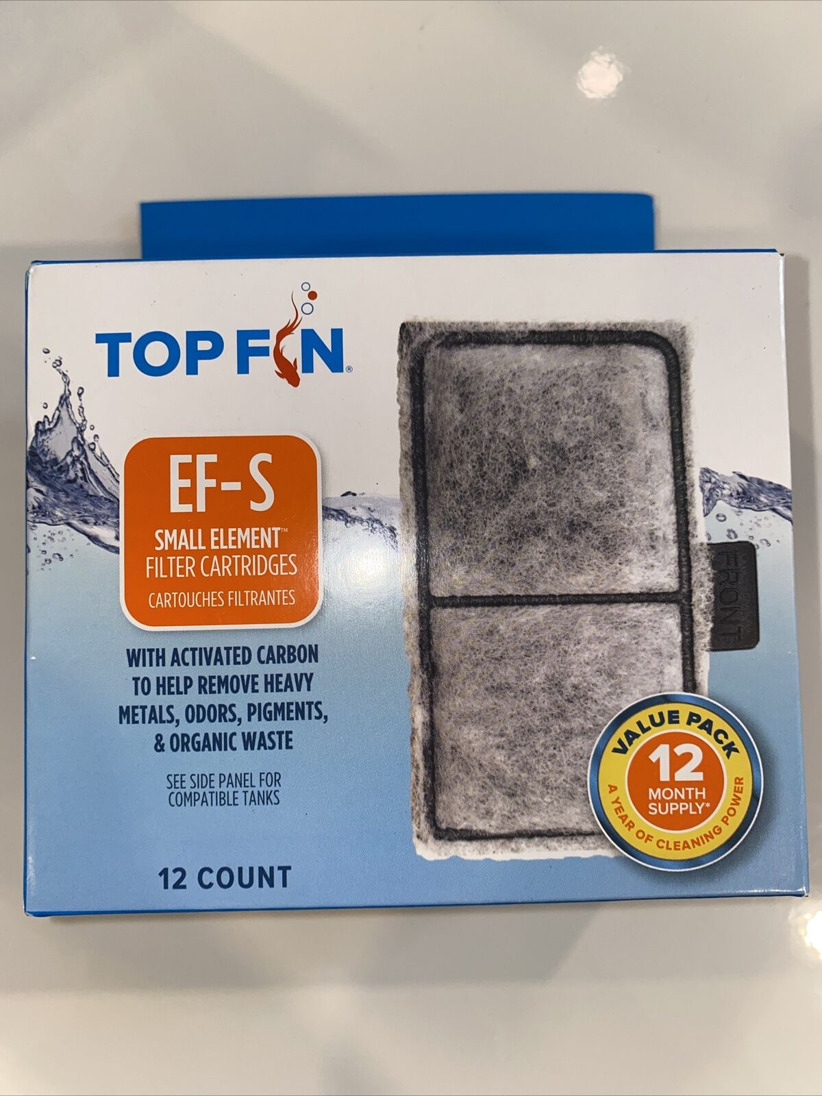 *NEW* TOP FIN EF-S Filter 12 PACK Size 2.1" x 3.7"  12 months Supply