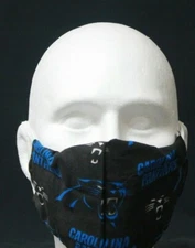 Carolina Panthers Washable Face Mask Handmade Great Gift Fast Free Shipping!!