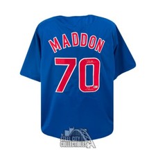 Joe Maddon 2016 WS Champs Autographed Chicago Blue Custom Baseball Jersey - BAS