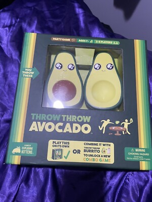 Exploding Kittens Throw Throw Avocado Party Card Game Open Box Complete