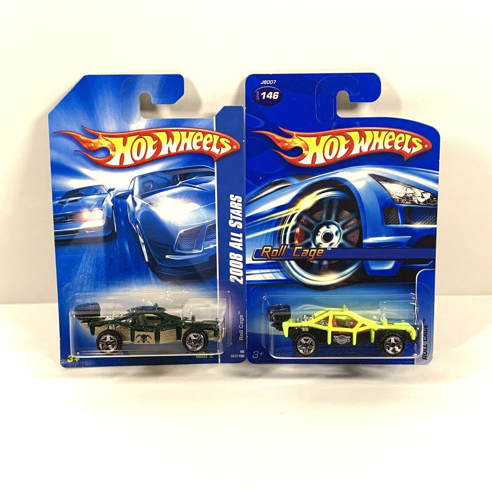 Mattel Hot Wheels Lot Of 2 Roll Cage Toy Cars: 2006 #146 & 2008 All Stars - 3+