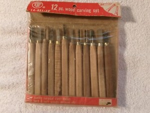 Vintage Wood Carving Set 12 Tools Surgical Steel Original Package Very Good