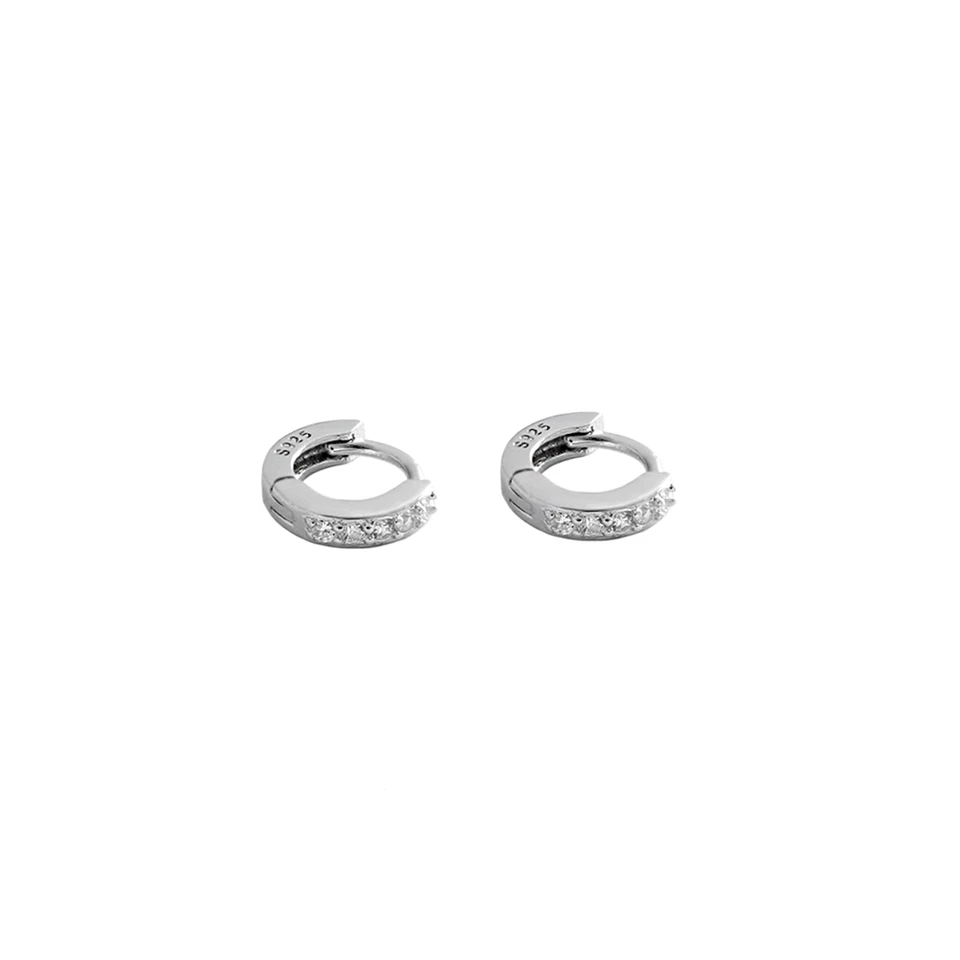Argento Sterling 6mm Cerchio a Pavé Zirconia Cubica Stretto Con Polsino Eternity - Immagine 2 di 4