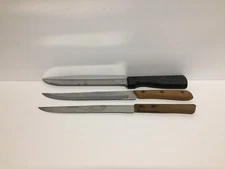 3 Vintage Kitchen Utensils Knives Tramontina Hallmark and Hanford Forge