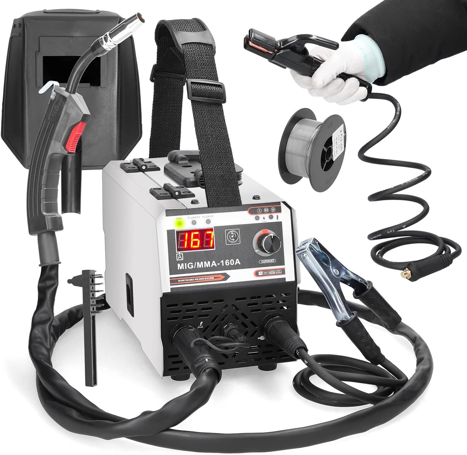 Machine à souder MIG blindé et arc avec technologie inverter anti-collage pour acier noir