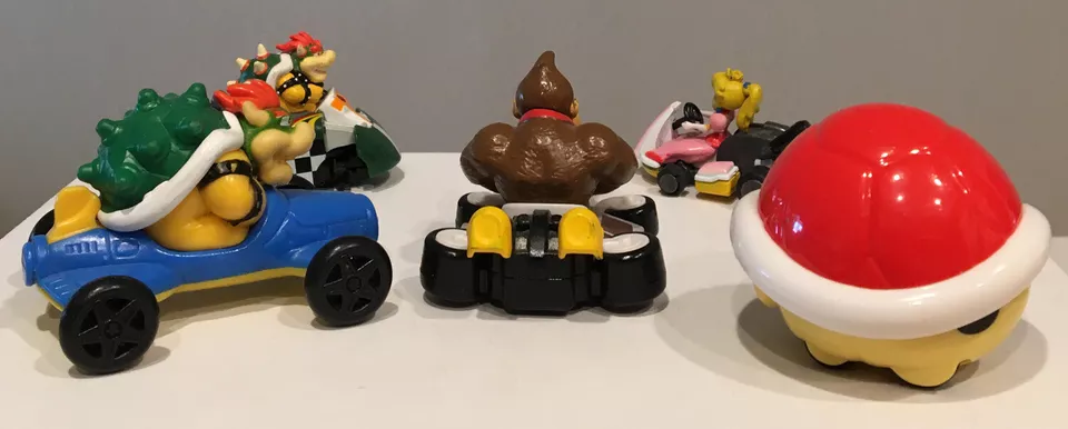 NINTENDO MARIO KART DONKEY KONG BOWSER MELOCOTÓN KOOPA RUEDA COCHE DE CARRERAS JUGUETE LOTE DE 5 Foto 4 de 4
