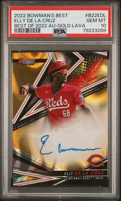 スポーツ選手 ELLY DE LA CRUZ_2022 Bowman's Best 2022 BOWMAN'S BEST OF 2022 AUTOS #B22EDL ELLY DE LA CRUZ 19/75 PSA