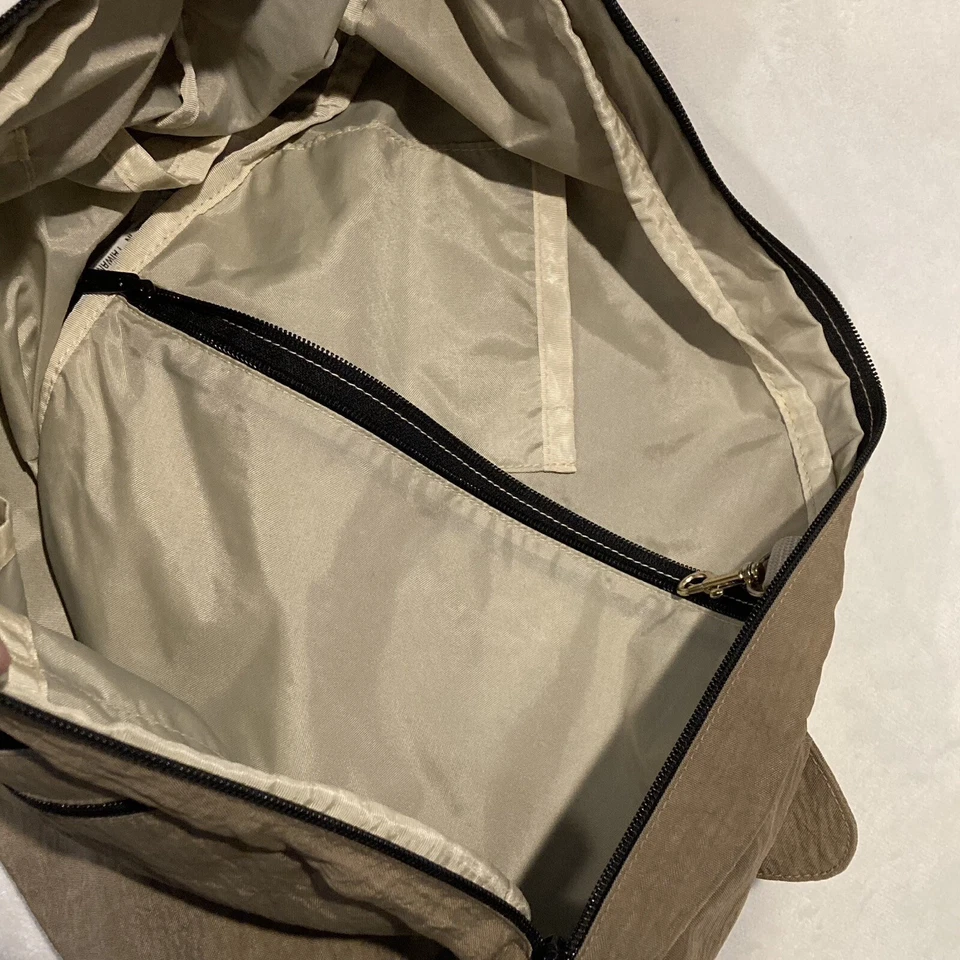 AmeriBag EE. UU. Bolso Espalda Saludable Nylon Bandolera/Mochila XL Taupe Oliva Viaje Foto 3 de 4