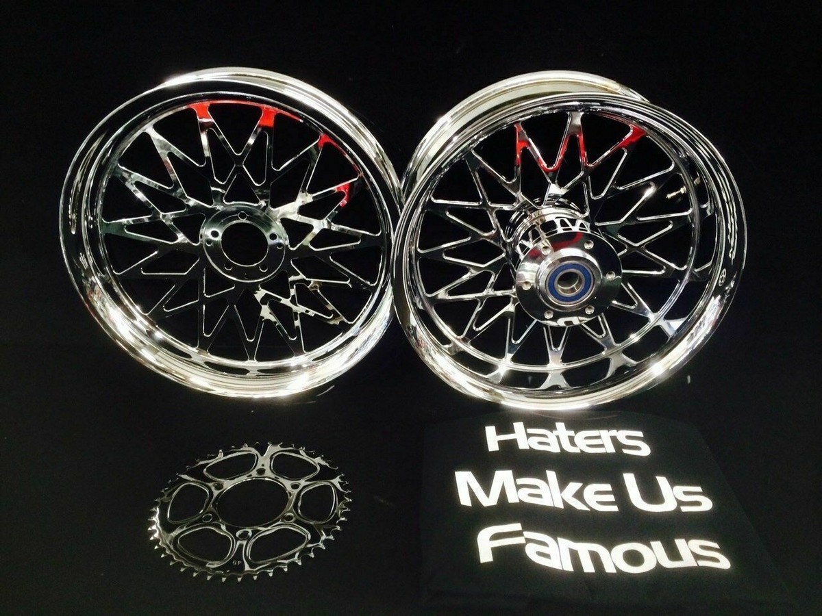 ZX-14 240 CHROME FAT TIRE BANDIT WHEEL PACKAGE FOR 06-11 Kawasaki