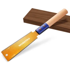 WORKPRO 6" Japanese Pull Saw 14&17 TPI Double-Edged Hand Saw SK5 Flexible Blades