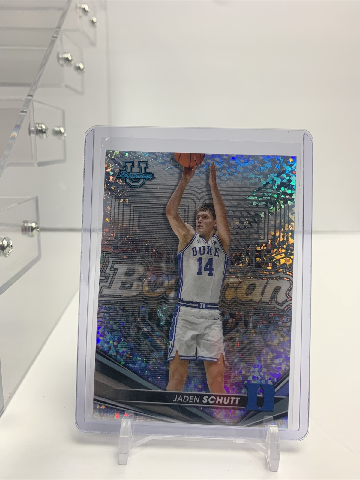 2022-23 Bowman's Best University Mini-Diamond Refractor #21 Jaden Schutt 229/299