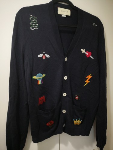 CARDIGAN EMBROIDERED SYMBOLS SWEATER 