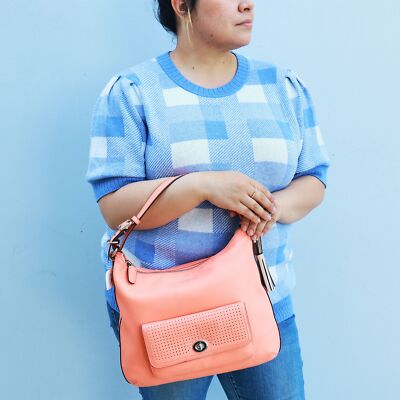 NWT Coach Perforated Leather Two Way Crossbody Shoulder Bag in