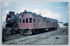 Pennsylvania 4653 Gas Electric Locomotive Pemberton New Jersey VTG 1955 Postcard