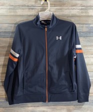 Under Armour, Zip Up, Grey and Orange Jacket, Size YLG/JG/G