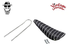 20" ORIGINAL LOWRIDER Black/Silver BANANA SEAT W/Chrome SissyBar FOR 20" Bicycle