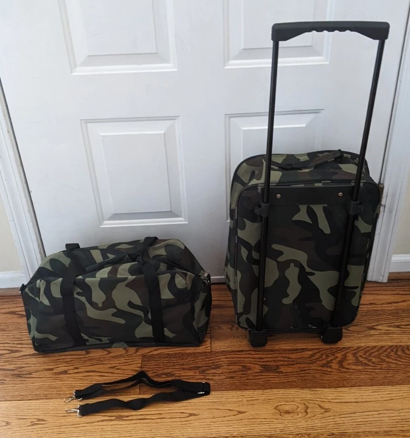 Rockland Double Handle Rolling Backpack & Tote Bag Camouflage 17-Inch S Monogram - Image 3 of 4