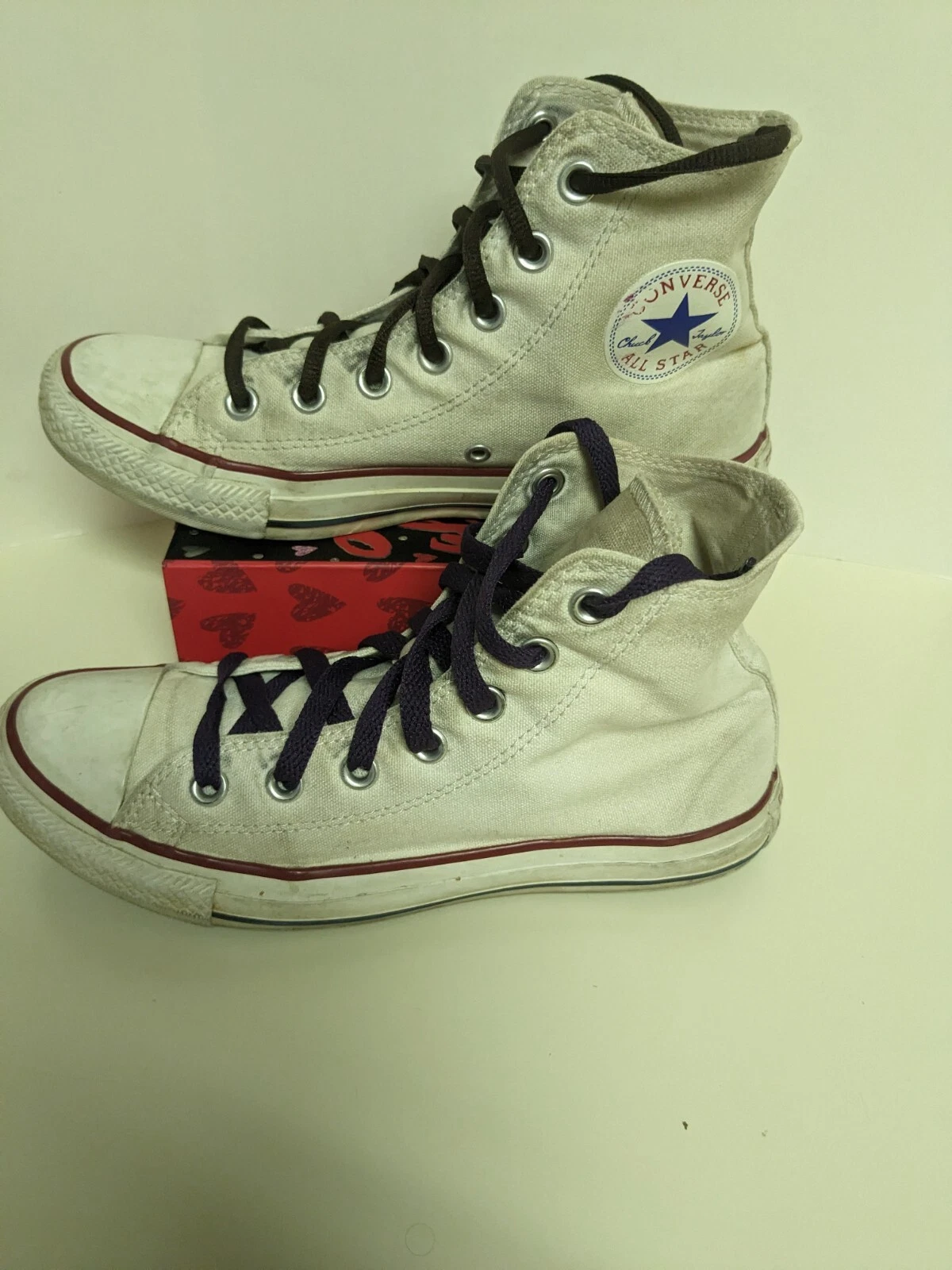 Scarpe alte vintage Converse Chuck Taylor All Star unisex uomo 5 donna 7