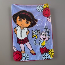 Nickelodeon DORA the Explorer Boots 2011 Heavy Fleece Throw Blanket 54x 75