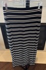 WHBM White House Black Market Maxi Skirt XS Black/White Faux Wrap Style EUC!! — photo 5