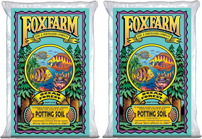 Foxfarm Ocean Forest Potting Soil, 1.5Cu Ft (Pack of 2) - Light, Aerated Texture
