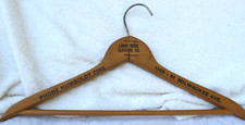 Vintage-Lamm Bros Clothing-Wood Hanger Old Phone "Humboldt 7082" - 16.75" x 9"