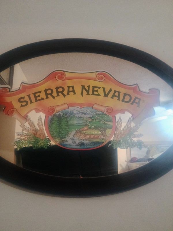 Sierra Nevada Mirror Pale Ale Beer Oval Hanging Advertisement Man Cave 25" x 17"