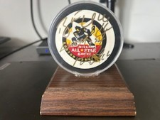 FIRE SALE - Wayne G. Brett Hull & Mark Messier Signed 96 NHL All Star Game Puck 