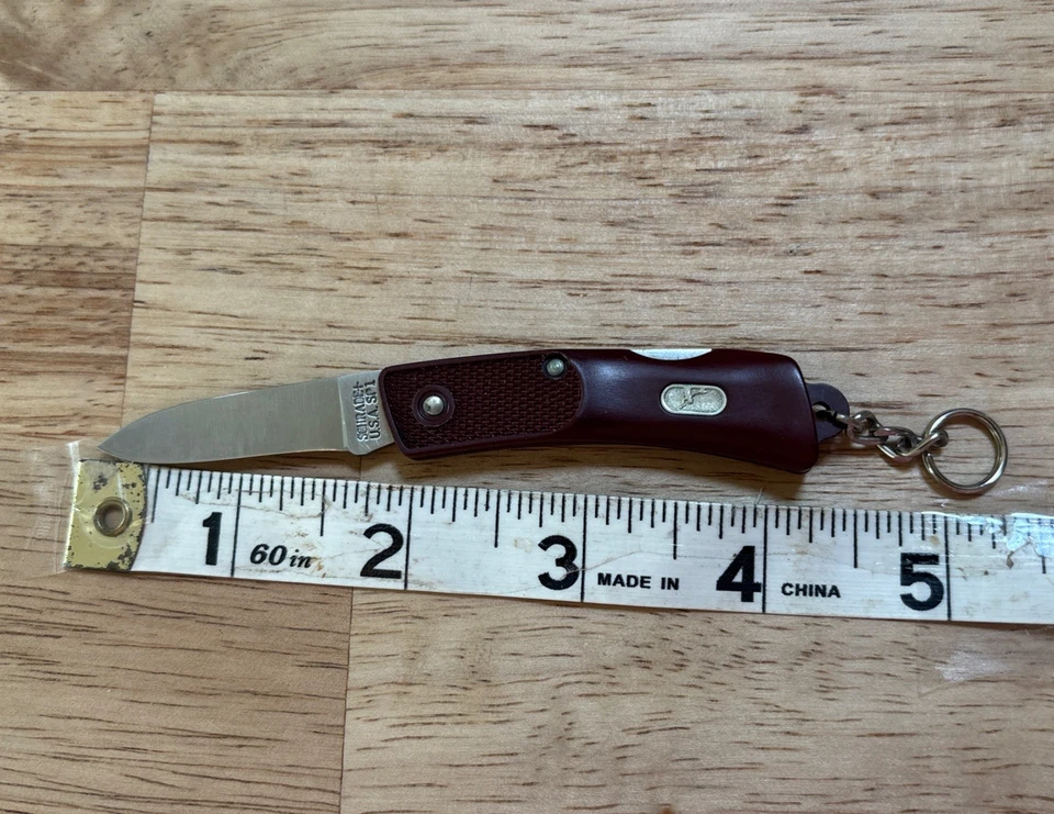 Faca de bolso Schrade SP1 EUA composta cabo borgonha - Imagem 2 de 4