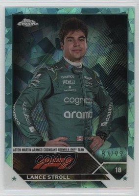 2023 Topps Chrome Sapphire Formula 1 F1 Drivers Aqua 87/99 Lance Stroll #43 15wb