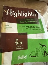 Highlights for Children Illustrated Magazine Aug-Sep 1972 Children's Activities
