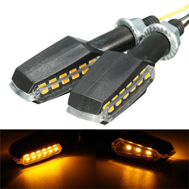 1 Pair Motorcycles Motocross Scooters Turn Signal Corner Light 9 LEDs Decoration — 第 2/4 张图片