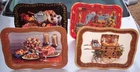 Four (4) Vintage 50's-60's Coca-Cola TV Trays Serving Coke 18.5 Wide X 13.5 Tall