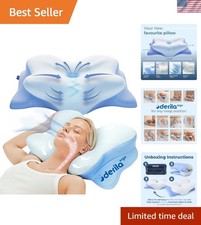 Ergo Cervical Neck Pillow for Sleeping Pillow Contour Memory Foam Pillows for...