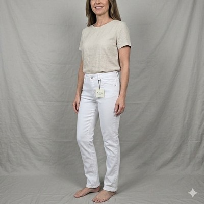 Rafaella Weekend White Denim Jeans High Rise Straight Leg Womens Size 8 NWT