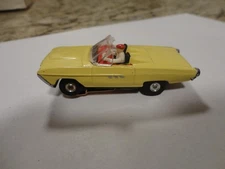 vintage aurora tjet ho slot car pale yellow tbird roadster