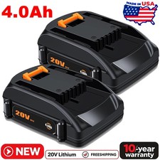 2 PACK 4.0Ah Battery 20V PowerShare Replacement Battery for WORX WA3520