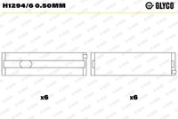 Glyco Kurbelwellenlager H1294/6 0.50Mm FüR VW