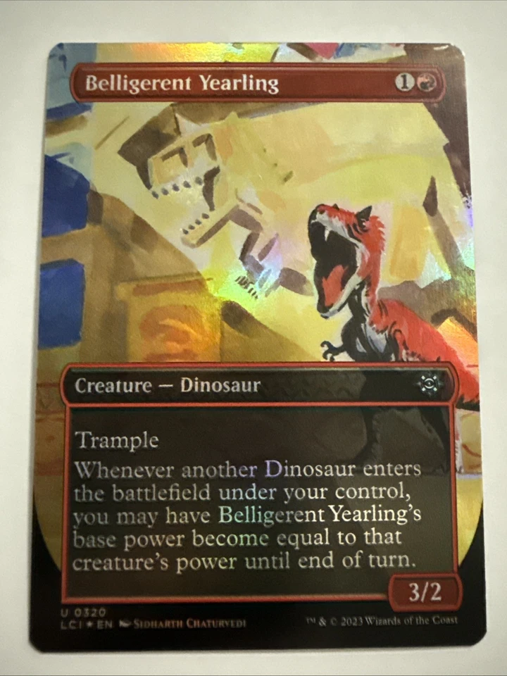 Belligerent Yearling (Borderless) The Lost Caverns of Ixalan Foil - Image 2 of 2