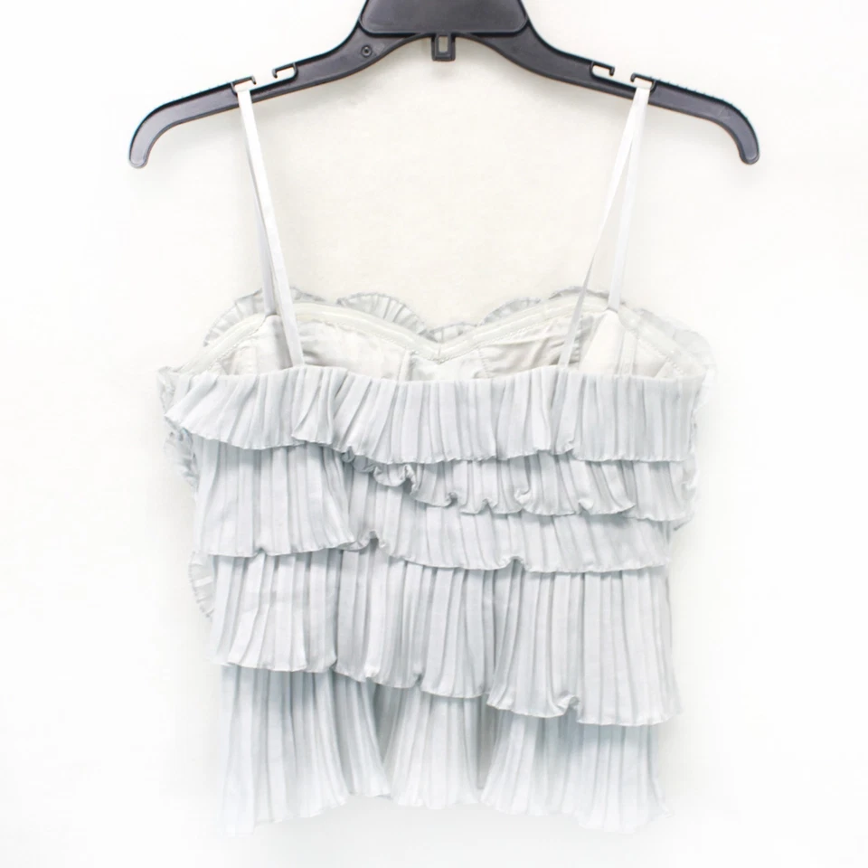 Blusa babydoll vintage BCBG MaxAzria seda origami plisada flores talla 0 XS Foto 3 de 4