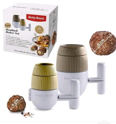 Betty Bossi Meatball Maker Set 2 Portioner for Meatballs Falafel Sushi Stuffed