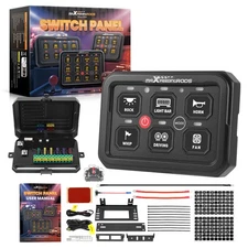 Touch Switch Panel Universal For Off-Road ATV Truck Boat 6 Gang RGB 60A 12V-24V