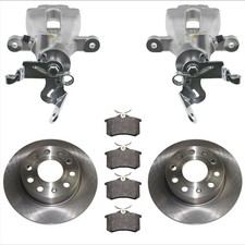 Bremse für Skoda Octavia hinten 2 Bremssattel u Bremsscheibe Bremsbeläge