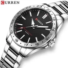 CURREN 8452 Men Quartz Watch Simple Fashion Leisure Business watch Black Silvery