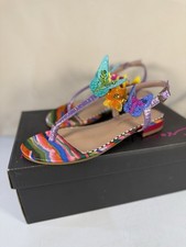 Betsey Johnson Women’s Halie Colorful Sandals With Butterflies New Size 7