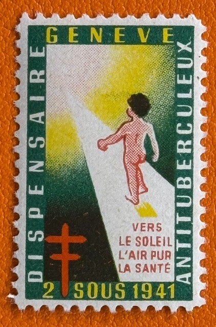 1941 Switzerland Christmas Seals Tuberculosis TB Cinderella Stamp MNHFG