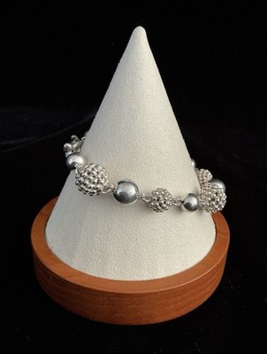 Michael Dawkins - Sterling Silver Pearl Toggle Bracelet Starry Night 26+ Gr