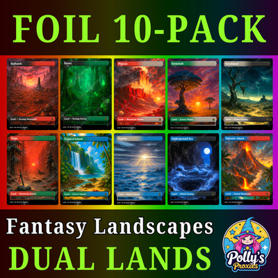 Dual Lands Set 10-Pack FOIL Proxy Cards FANTASY Style Art