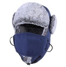 Trapper Hat for Men Women Faux Fur Trooper Trapper Winter Hat with Ear Flaps ...