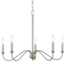 Kira Home Archer 47" 6-Light Large Modern Chandelier Curved Arms, Adjustable